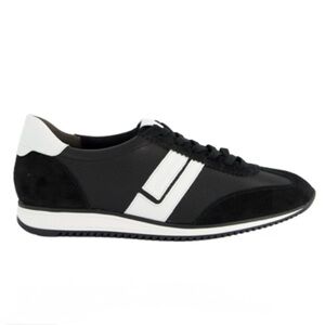 Leather Sneaker. Black  White combo leather
US women’s sizes listed. New!